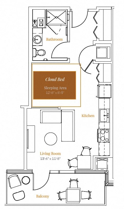  Jr. 1 Bedroom 04 - Ori Expandable Apartment